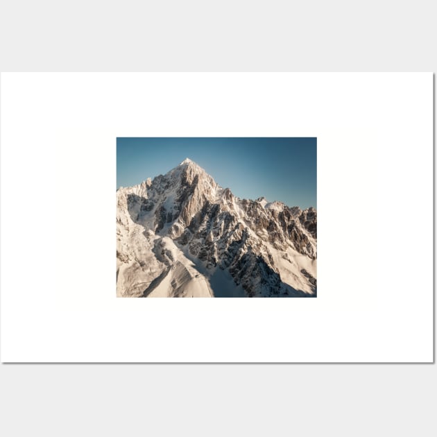 Rocky Snow Covered Mountain Peak Landscape Wall Art by mcdonojj